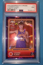 Topps 2024 McDonald's Chrome Cooper Flagg Purple Lava # 03/99 PSA 9 Mint picture