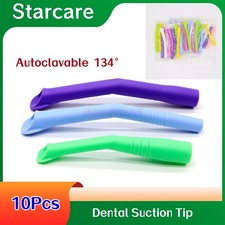 10x Dental Surgical Strong Suction Tips Aspirator Autoclavable 134° Adult /Child picture