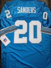 BRAND NEW #20 Barry Sanders THROWBACK Blue DETROIT LIONS Jersey Size XL picture