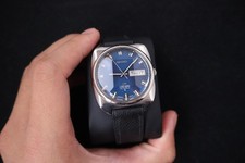 [SERVICED] Rare Vintage 1969 Seiko Lord Matic LM Blue Dial 23 Jewels 5606-9030 picture