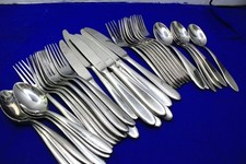 Oneida MOONCREST 36 pc Lot Stainless HEAVY Modern Flatware Spoons Forks Knife picture