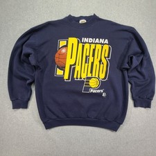 Vintage 90s Indiana Pacers Tultex Tag Crewneck Sweatshirt XL NBA Basketball USA picture
