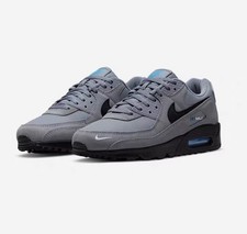 Nike Air Max 90 Men Shoe Running Sneaker DO6706‑002 Smoke Grey Black Blue No Box picture