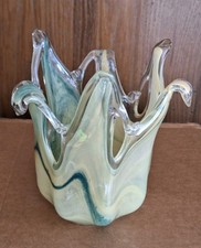 Vintage Italian Art Glass High Quality Splash Sculpture Green Hand Blown Murano picture