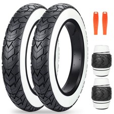 MEGHNA 2 Pack Fat Bike Tire 20 x 4.0 inch Mountain Bike Tire Fat Tire,White picture