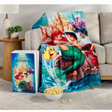 Disney The Little Mermaid Throw Blanket Ariel Flounder Ursula 50 x 70 in picture