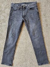 Men's GAP Denim Black Wash Slim Straight Denim Jeans Spring '18 Size 31 x 30 picture