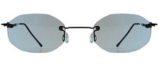 Momo MV11 Black & Gold & Silver 49-20-135 Rimless/Oval Metal Sunglasses Rx Ready picture