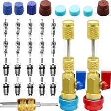 31Pcs R134A High Low Pressure Valve Core Remover Installer Kit with A/C Port Cap picture