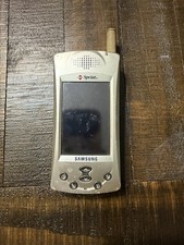 Vintage Samsung SPH-i300 Sprint CDMA 1900 Palm OS Silver Bar Phone 0.3MP Cam picture