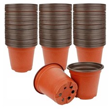 75PCS Plastic Plant Nursery Pots Seed Starting Flower Succulent Containers picture