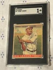 1933 Goudey #47 Heinie Manush SGC 1 picture