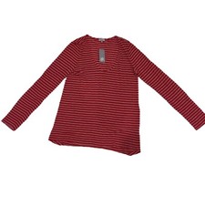 NWT Splendid Women's Red With White Stripe Long Sleeve Tee Size M $90 K182 picture