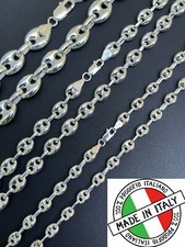 925 Sterling Silver Puffed Mariner Link Chain Necklace Or Bracelet 6-12mm 7-30