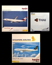 Lot of (2) Herpa 1:400 Scale Diecast Models Singapore & Austrian Airlines NIB picture