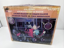 NEW RARE GEMMY Happy Halloween Airblown Animated Circus Wagon  # 0470018 picture