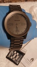 Nixon Men watch Take Charge The Corporal StainSteel Watch 12G Gun Metal New Batt picture