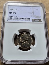 1950-P Jefferson Nickel PCGS MS65 NICELY TONED picture