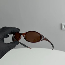 Retro Oakley Eye Jacket 1.0 Gen 2 Sunglasses Brown Frame Brown Lenses picture