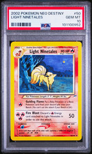 Pokémon PSA 10 2002 Neo Destiny Light Ninetales 50/105 Unlimited #101100952 picture