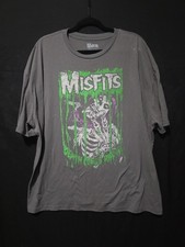 MISFITS Size 2XL Gray Death Comes Ripping Vintage Style Shirt Distressed picture