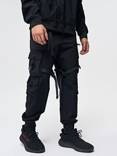 Niepce Unisex Black Classic 172 Pants Techwear Streetwear Joggers with Straps picture