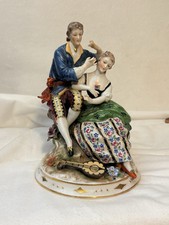 Antique Royal Vienna Porcelain Colonial Gentleman Figurine Pedestal Beehive Mark picture