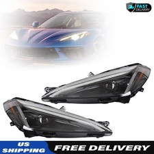 Full LED Headlight Assembly Pair for 2020-2025 Chevy Corvette C8 Right & Left picture