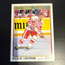 O-Pee-Chee 1991-92 O-Pee-Chee Premier Nicklas Lidstrom Red Wings #117 (RC, Base) picture