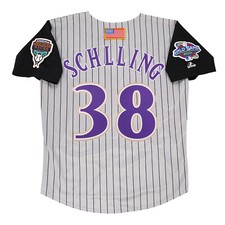 Curt Schilling 2001 Arizona Diamondbacks Grey Road World Series Men's Jersey picture