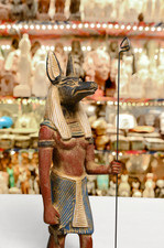 Egyptian Anubis Bust Statue Ancient Egypt God of Mummification Handmade Decor picture