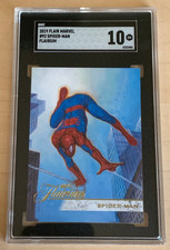 2019 Flair Marvel #92 Flarium 💎 SPIDER-MAN 💎 SGC 10 GEM MINT 💎 POP 3 💎 picture