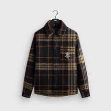 Kith Brushed Plaid Sheridan Shirt Jacket Nocturnal sz XS S M picture