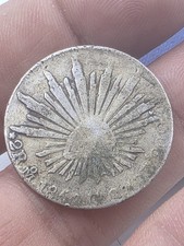 Mexico 1850 Mo GC Silver 2 Reales Circulated, Scarce Coin KM#374.10 picture