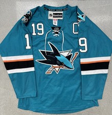 Vintage Reebok CCM San Jose Sharks NHL Joe Thornton #19  C Jersey size 52 picture