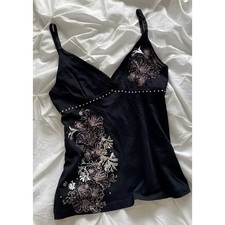 Women Coquette Fairycore Y2K Aesthetic Cami Top Print Halter Tank S-L picture
