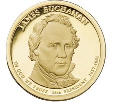 2010-S Gem James Buchanan Presidential $1 Dollar PROOF Coin FAST SHIPPING picture