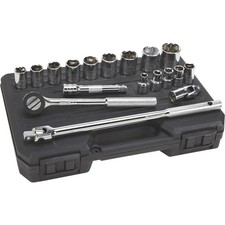 Klutch 1/2in.-Drive SAE Socket Set, 18-Pc. picture