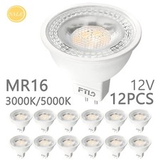 12-Pack MR16 LED Bulbs 12V(50W Halogen Equivalent Spotlight 3000K/5000K GU5.3 picture