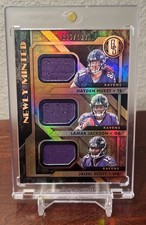 2018 Gold Standard Hayden Hurst Scott Lamar Jackson Newly Minted RC Jersey #/199 picture