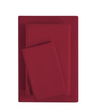 Mainstays Basic Value Microfiber Bed Sheet Set, Red Sedona, Twin, 3 Piece. picture