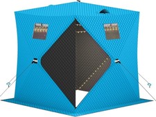 3-4 Person Insulated Portable Ice Shelter 300D Pop-Up Ice Fishing Shanty Tent picture