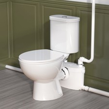 600W Upflush Macerating Toilet System Dual Flush 1/1.6GPF w/ Pump for Basement picture