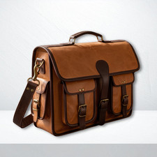 Unbranded 15.6 Leather Messenger Bag Men Briefcase Laptop Business Travel picture