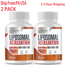 2Pack Ultra Absorbable Liposomal Astaxanthin 24mg Daily Antioxidant Boost picture