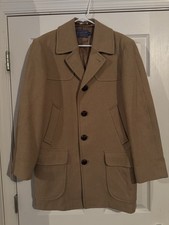 Rare Vtg Pendleton 1970’s/80’s Era Wool Tan Car Coat Size 40 Excellent Condition picture