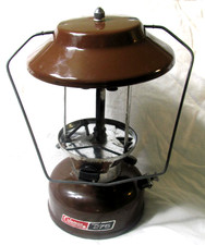 VTG 1975 Coleman Model 275 Brown Lantern 2 Mantle Tested Lights Parts or Repair picture