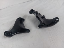 HARLEY DAVIDSON 14-UP GLOSS BLACK PASSENGER FOOTPEG MOUNTS 50500270 picture