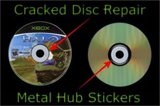 5 Qty. Metal Reinforced CD/DVD Disc Center Hub Protector Stickers for Cracks picture