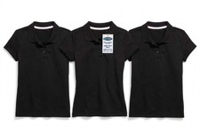 3-Pack Old Navy Girls School Uniform Polo Shirts Black XL 14-16 NWT Lot picture